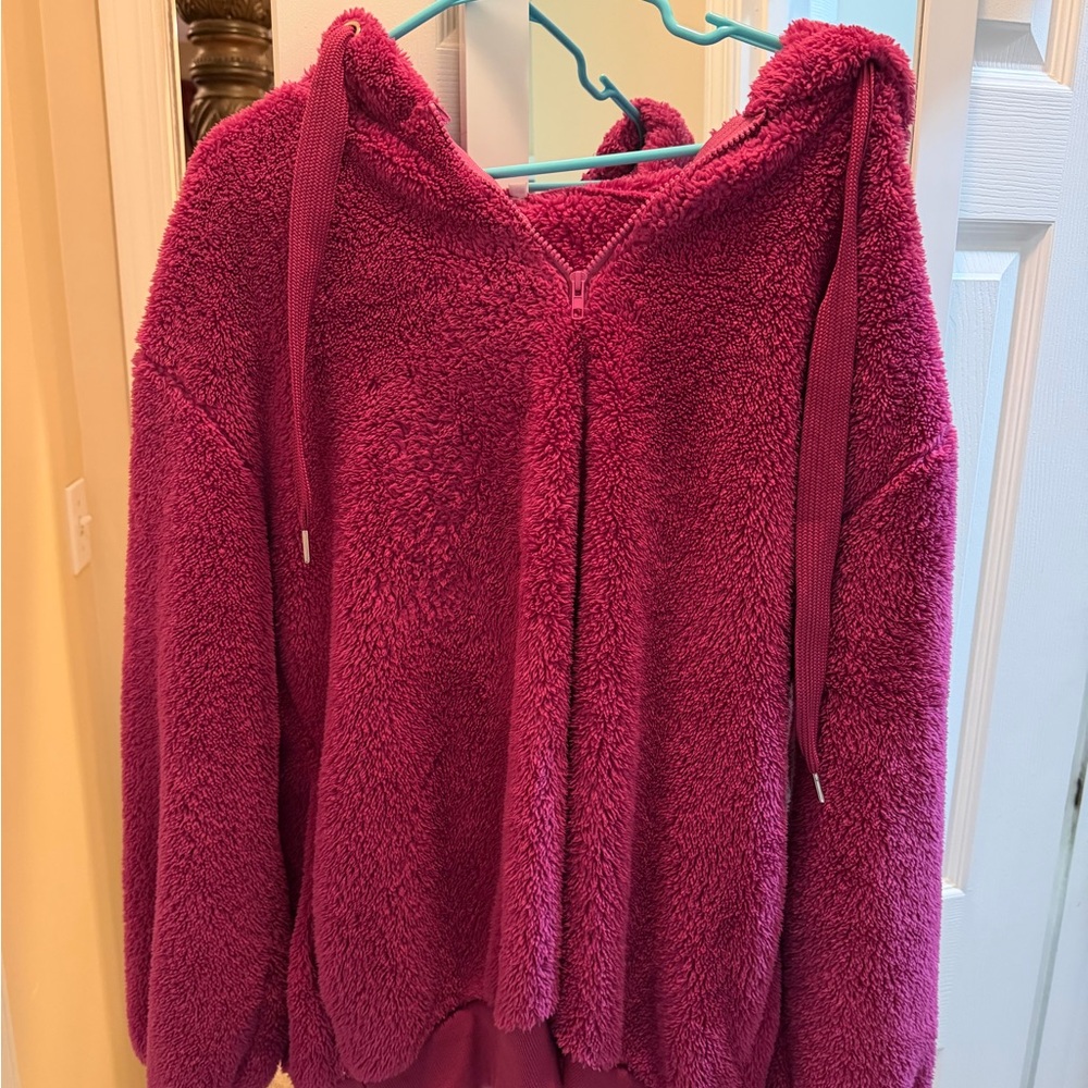 Cozy Magenta Teddy Jacket